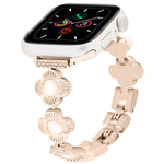 Four Leaf Clover Quick-Release Metal Chain Watch Band, For Apple Watch SE 2022 44mm, For Apple Watch Series 7 41mm, For Apple Watch Series 7 45mm, For Apple Watch Series 6 40mm, For Apple Watch Series 6 44mm, For Apple Watch Series 5 44mm              ...