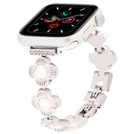 Four Leaf Clover Quick-Release Metal Chain Watch Band, For Apple Watch SE 2022 44mm, For Apple Watch Series 7 41mm, For Apple Watch Series 7 45mm, For Apple Watch Series 6 40mm, For Apple Watch Series 6 44mm, For Apple Watch Series 5 44mm              ...