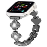 Four Leaf Clover Quick-Release Metal Chain Watch Band, For Apple Watch SE 2022 44mm, For Apple Watch Series 7 41mm, For Apple Watch Series 7 45mm, For Apple Watch Series 6 40mm, For Apple Watch Series 6 44mm, For Apple Watch Series 5 44mm              ...