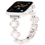 Four Leaf Clover Quick-Release Metal Chain Watch Band, For Apple Watch SE 2022 44mm, For Apple Watch Series 7 41mm, For Apple Watch Series 7 45mm, For Apple Watch Series 6 40mm, For Apple Watch Series 6 44mm, For Apple Watch Series 5 44mm              ...
