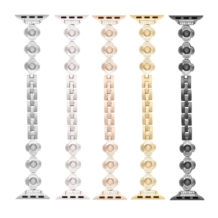 Four Leaf Clover Quick-Release Metal Chain Watch Band, For Apple Watch Series 3 38mm, For Apple Watch Series 3 42mm