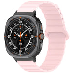 For Samsung Galaxy Watch Ultra 47mm Spot Pattern Two Color Magnetic Silicone Watch Band