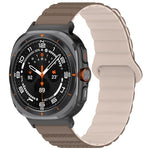 For Samsung Galaxy Watch Ultra 47mm Spot Pattern Two Color Magnetic Silicone Watch Band