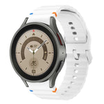 Wave Pattern Stitched Silicone Watch Band, For Samsung Galaxy Watch 5 Pro, For Samsung Galaxy Watch 4 40 / 44mm, For Samsung Galaxy Watch 4 Classic 42 / 46mm, For Samsung Galaxy Watch3 41mm