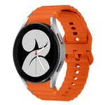 Wave Pattern Stitched Silicone Watch Band, For Samsung Galaxy Watch 5 Pro, For Samsung Galaxy Watch 4 40 / 44mm, For Samsung Galaxy Watch 4 Classic 42 / 46mm, For Samsung Galaxy Watch3 41mm