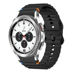 Wave Pattern Stitched Silicone Watch Band, For Samsung Galaxy Watch 5 Pro, For Samsung Galaxy Watch 4 40 / 44mm, For Samsung Galaxy Watch 4 Classic 42 / 46mm, For Samsung Galaxy Watch3 41mm