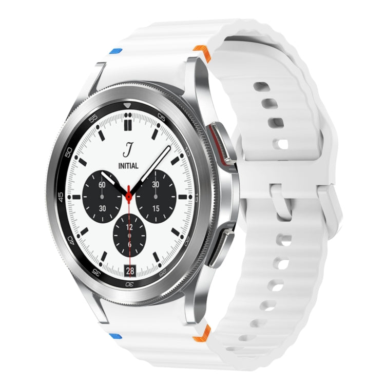 Wave Pattern Stitched Silicone Watch Band, For Samsung Galaxy Watch 5 Pro, For Samsung Galaxy Watch 4 40 / 44mm, For Samsung Galaxy Watch 4 Classic 42 / 46mm, For Samsung Galaxy Watch3 41mm