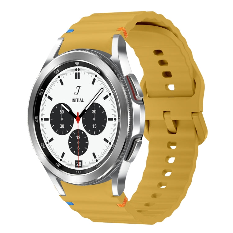 Wave Pattern Stitched Silicone Watch Band, For Samsung Galaxy Watch 5 Pro, For Samsung Galaxy Watch 4 40 / 44mm, For Samsung Galaxy Watch 4 Classic 42 / 46mm, For Samsung Galaxy Watch3 41mm