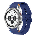 Wave Pattern Stitched Silicone Watch Band, For Samsung Galaxy Watch 5 Pro, For Samsung Galaxy Watch 4 40 / 44mm, For Samsung Galaxy Watch 4 Classic 42 / 46mm, For Samsung Galaxy Watch3 41mm