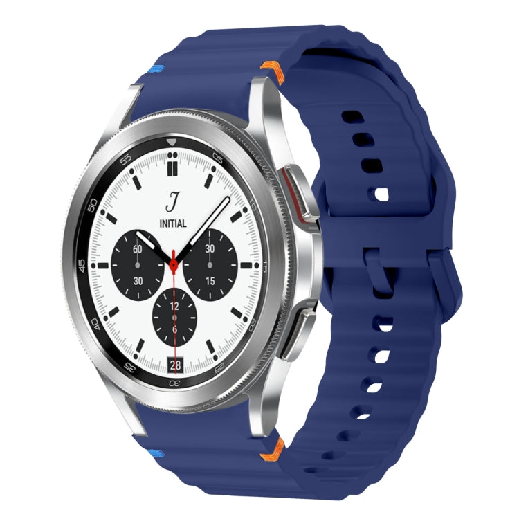Wave Pattern Stitched Silicone Watch Band, For Samsung Galaxy Watch 5 Pro, For Samsung Galaxy Watch 4 40 / 44mm, For Samsung Galaxy Watch 4 Classic 42 / 46mm, For Samsung Galaxy Watch3 41mm