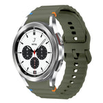 Wave Pattern Stitched Silicone Watch Band, For Samsung Galaxy Watch 5 Pro, For Samsung Galaxy Watch 4 40 / 44mm, For Samsung Galaxy Watch 4 Classic 42 / 46mm, For Samsung Galaxy Watch3 41mm