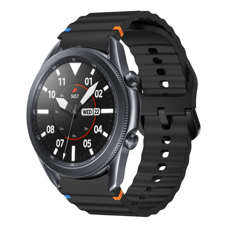 Wave Pattern Stitched Silicone Watch Band, For Samsung Galaxy Watch 5 Pro, For Samsung Galaxy Watch 4 40 / 44mm, For Samsung Galaxy Watch 4 Classic 42 / 46mm, For Samsung Galaxy Watch3 41mm