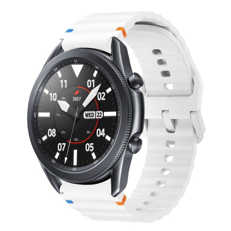Wave Pattern Stitched Silicone Watch Band, For Samsung Galaxy Watch 5 Pro, For Samsung Galaxy Watch 4 40 / 44mm, For Samsung Galaxy Watch 4 Classic 42 / 46mm, For Samsung Galaxy Watch3 41mm