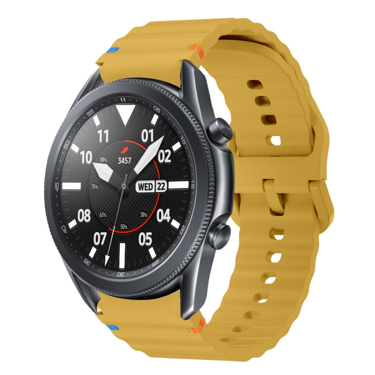 Wave Pattern Stitched Silicone Watch Band, For Samsung Galaxy Watch 5 Pro, For Samsung Galaxy Watch 4 40 / 44mm, For Samsung Galaxy Watch 4 Classic 42 / 46mm, For Samsung Galaxy Watch3 41mm