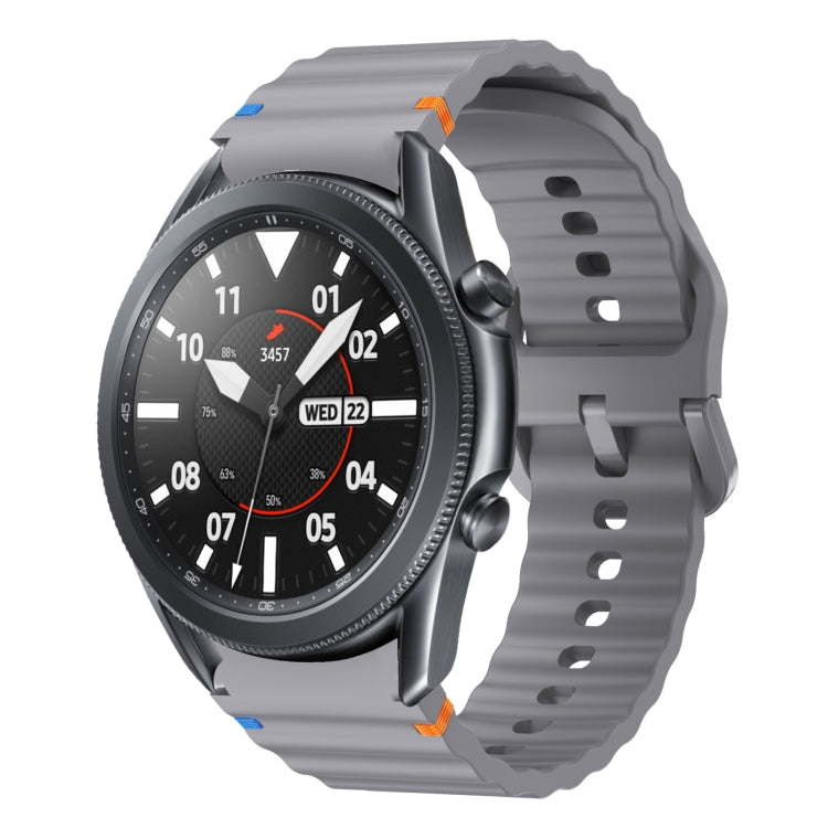 Wave Pattern Stitched Silicone Watch Band, For Samsung Galaxy Watch 5 Pro, For Samsung Galaxy Watch 4 40 / 44mm, For Samsung Galaxy Watch 4 Classic 42 / 46mm, For Samsung Galaxy Watch3 41mm