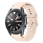 Wave Pattern Stitched Silicone Watch Band, For Samsung Galaxy Watch 5 Pro, For Samsung Galaxy Watch 4 40 / 44mm, For Samsung Galaxy Watch 4 Classic 42 / 46mm, For Samsung Galaxy Watch3 41mm