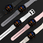 Wave Pattern Stitched Silicone Watch Band, For Samsung Galaxy Watch 5 Pro, For Samsung Galaxy Watch 4 40 / 44mm, For Samsung Galaxy Watch 4 Classic 42 / 46mm, For Samsung Galaxy Watch3 41mm
