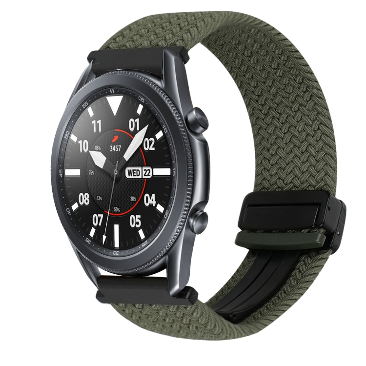 22mm Magnetic Buckle Braided Watch Band, For Samsung Galaxy Gear S3 Frontier, For Samsung Galaxy Watch 3 45mm