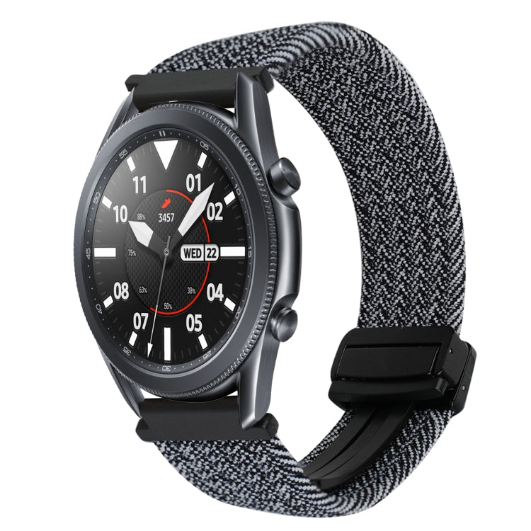22mm Magnetic Buckle Braided Watch Band, For Samsung Galaxy Gear S3 Frontier, For Samsung Galaxy Watch 3 45mm