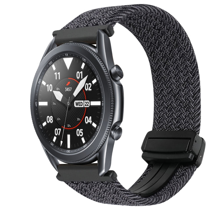 22mm Magnetic Buckle Braided Watch Band, For Samsung Galaxy Gear S3 Frontier, For Samsung Galaxy Watch 3 45mm