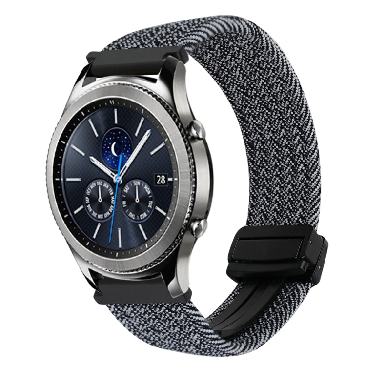 22mm Magnetic Buckle Braided Watch Band, For Samsung Galaxy Gear S3 Classic, For Samsung Galaxy Watch 46mm