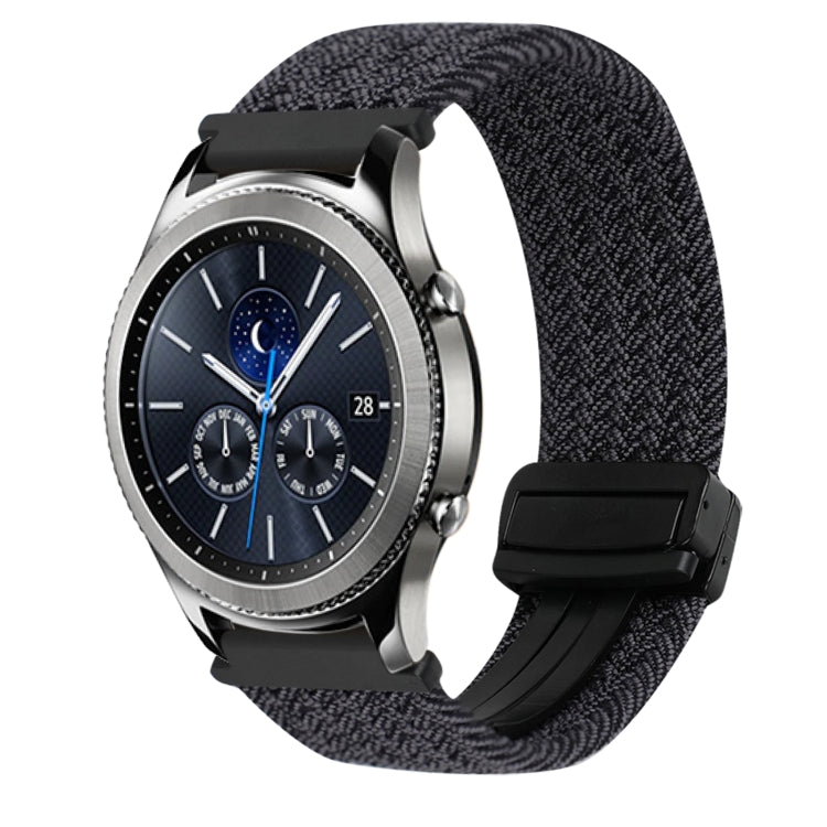 22mm Magnetic Buckle Braided Watch Band, For Samsung Galaxy Gear S3 Classic, For Samsung Galaxy Watch 46mm