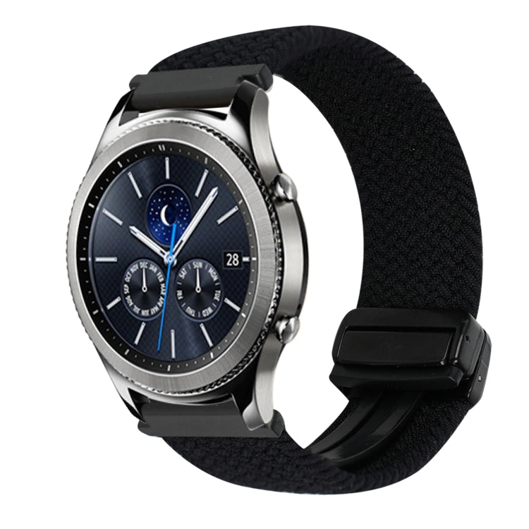 22mm Magnetic Buckle Braided Watch Band, For Samsung Galaxy Gear S3 Classic, For Samsung Galaxy Watch 46mm