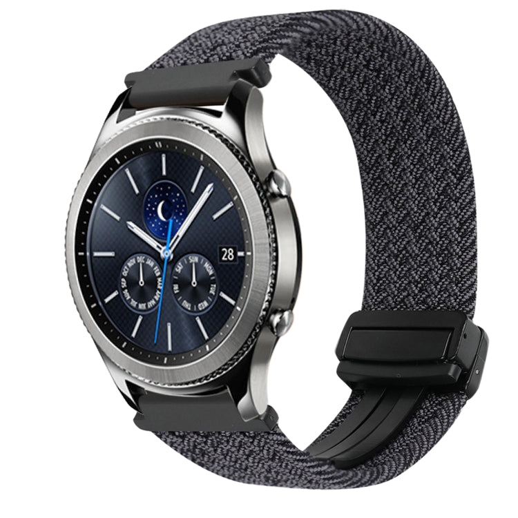 22mm Magnetic Buckle Braided Watch Band, For Samsung Galaxy Gear S3 Classic, For Samsung Galaxy Watch 46mm