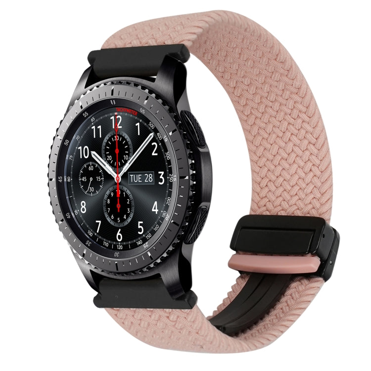 22mm Magnetic Buckle Braided Watch Band, For Samsung Galaxy Gear S3 Frontier, For Samsung Galaxy Watch 3 45mm