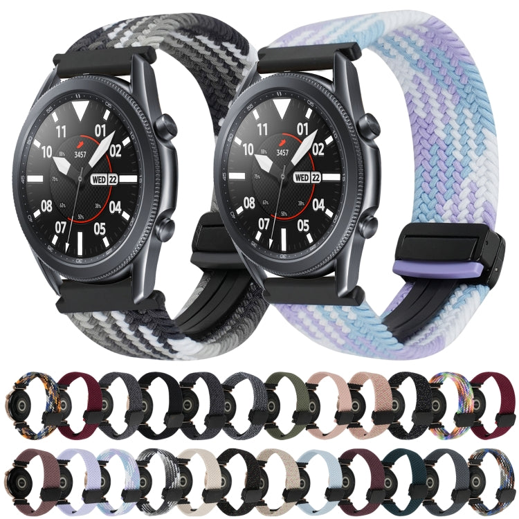 22mm Magnetic Buckle Braided Watch Band, For Samsung Galaxy Gear S3 Classic, For Samsung Galaxy Watch 46mm