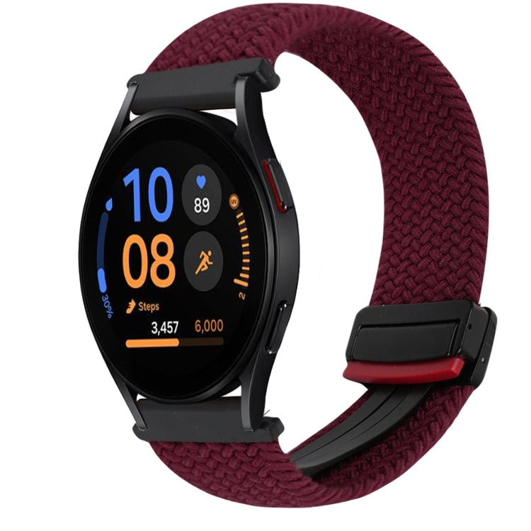 20mm Magnetic Buckle Braided Watch Strap, For Samsung Galaxy Watch FE 40mm, For Samsung Galaxy Watch 6 Classic