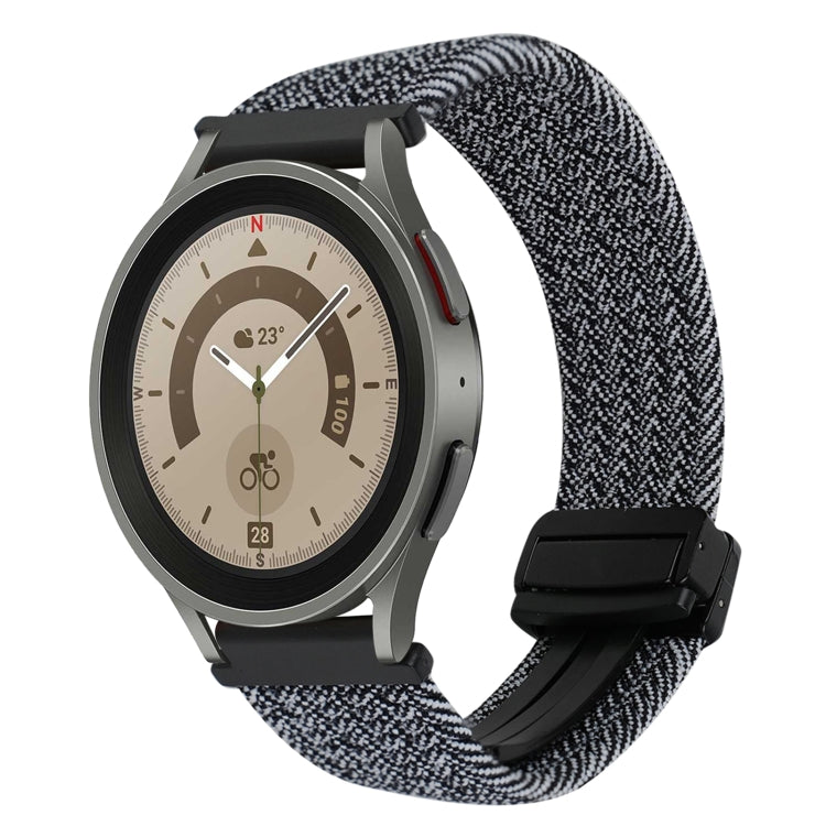 20mm Magnetic Buckle Braided Watch Strap, For Samsung Galaxy Watch 5 Pro, For Samsung Gear Sport