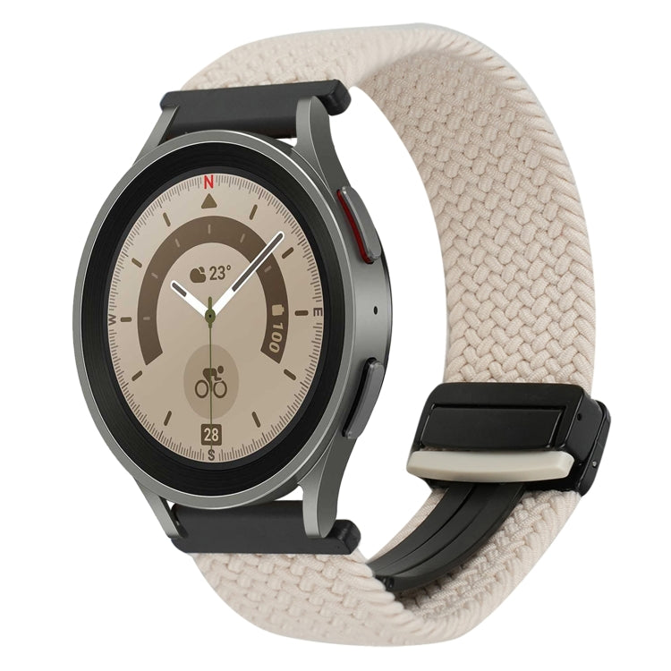 20mm Magnetic Buckle Braided Watch Strap, For Samsung Galaxy Watch 5 Pro, For Samsung Gear Sport