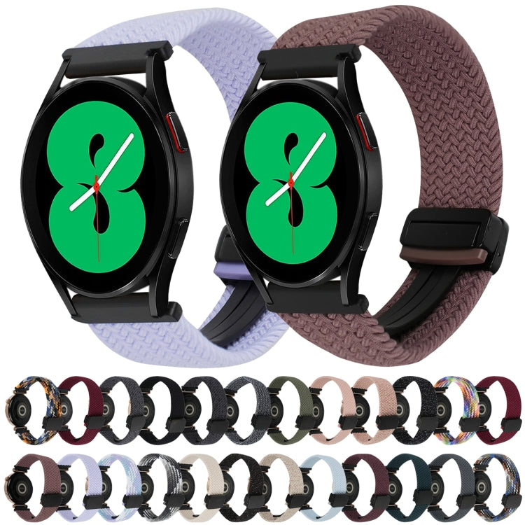 20mm Magnetic Buckle Braided Watch Strap, For Samsung Galaxy Watch 4, For Samsung Galaxy Watch 4 Classic