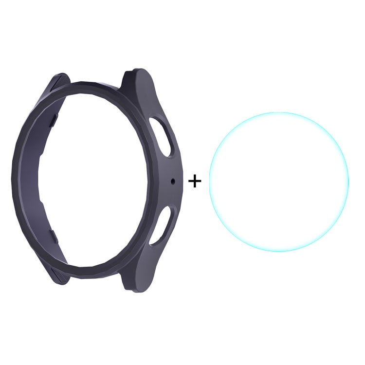 ENKAY Hat-Prince Electroplated Hard PC Case + 0.2mm 9H Glass Screen Protector, For Samsung Galaxy Watch7 44mm, For Samsung Galaxy Watch7 40mm