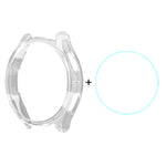 ENKAY Hat-Prince Electroplated Hard PC Case + 0.2mm 9H Glass Screen Protector, For Samsung Galaxy Watch7 44mm, For Samsung Galaxy Watch7 40mm