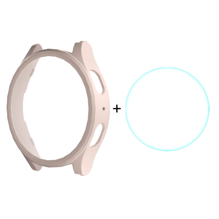 ENKAY Hat-Prince Electroplated Hard PC Case + 0.2mm 9H Glass Screen Protector, For Samsung Galaxy Watch7 44mm, For Samsung Galaxy Watch7 40mm