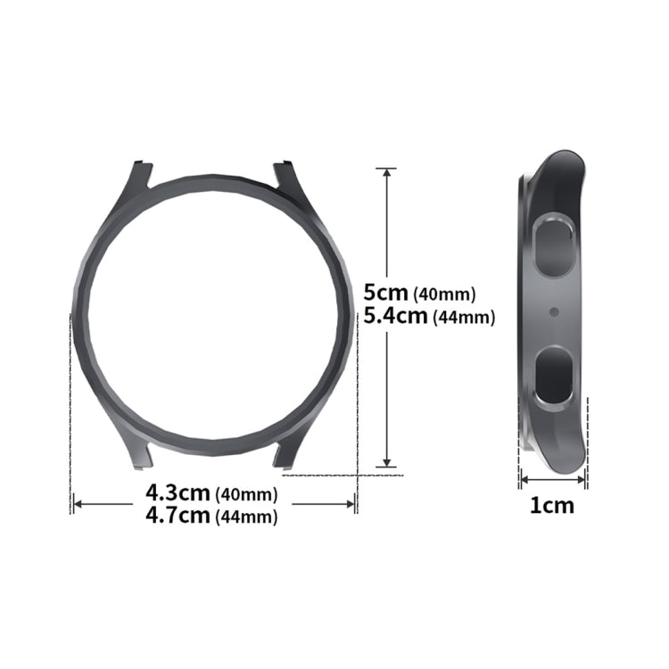 ENKAY Hat-Prince Electroplated Hard PC Case + 0.2mm 9H Glass Screen Protector, For Samsung Galaxy Watch7 44mm, For Samsung Galaxy Watch7 40mm