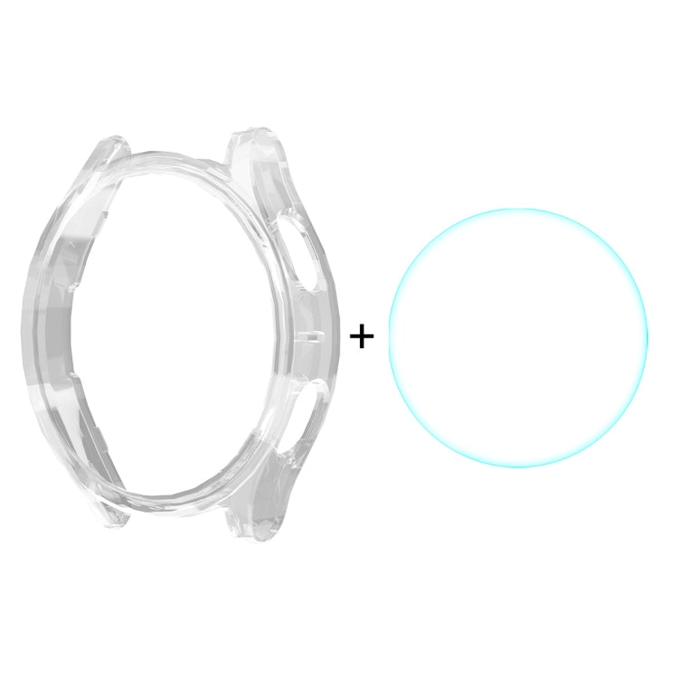 ENKAY Hat-Prince Electroplated Hard PC Case + 0.2mm 9H Glass Screen Protector, For Samsung Galaxy Watch7 44mm, For Samsung Galaxy Watch7 40mm