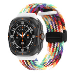 For Samsung Galaxy Watch Ultra 47mm Fold Magnetic Buckle Braided Watch Band