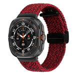 For Samsung Galaxy Watch Ultra 47mm Fold Magnetic Buckle Braided Watch Band