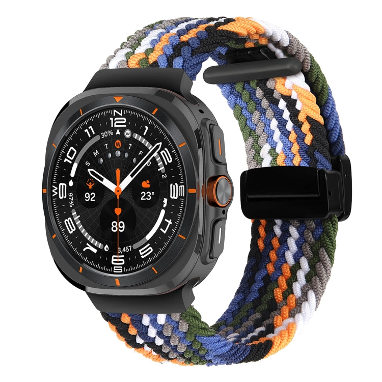For Samsung Galaxy Watch Ultra 47mm Fold Magnetic Buckle Braided Watch Band