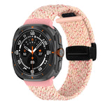 For Samsung Galaxy Watch Ultra 47mm Fold Magnetic Buckle Braided Watch Band
