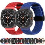 For Samsung Galaxy Watch Ultra 47mm Fold Magnetic Buckle Braided Watch Band