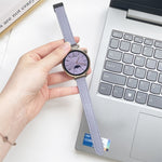 Slim Magnetic Buckle 20mm Microfiber Leather Watch Band, For Samsung Galaxy Watch 4  40 / 44mm, For Samsung Galaxy Watch 4 Classic 42 / 46mm