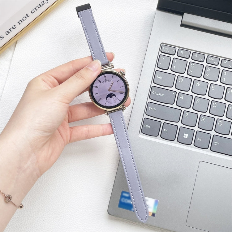 Slim Magnetic Buckle 20mm Microfiber Leather Watch Band, For Samsung Galaxy Watch 4  40 / 44mm, For Samsung Galaxy Watch 4 Classic 42 / 46mm