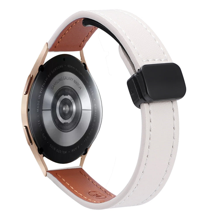 Slim Magnetic Buckle 20mm Microfiber Leather Watch Band, For Samsung Galaxy Watch 4  40 / 44mm, For Samsung Galaxy Watch 4 Classic 42 / 46mm