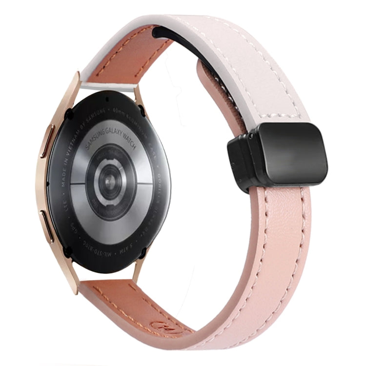 Slim Magnetic Buckle 20mm Microfiber Leather Watch Band, For Samsung Galaxy Watch 4  40 / 44mm, For Samsung Galaxy Watch 4 Classic 42 / 46mm