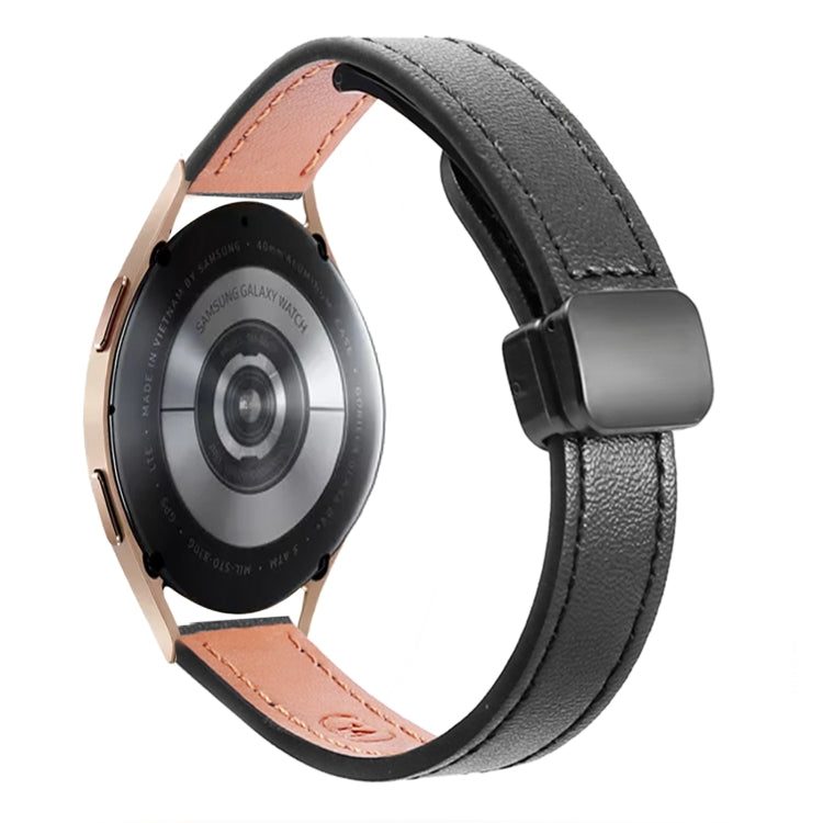 Slim Magnetic Buckle 20mm Microfiber Leather Watch Band, For Samsung Galaxy Watch 4  40 / 44mm, For Samsung Galaxy Watch 4 Classic 42 / 46mm
