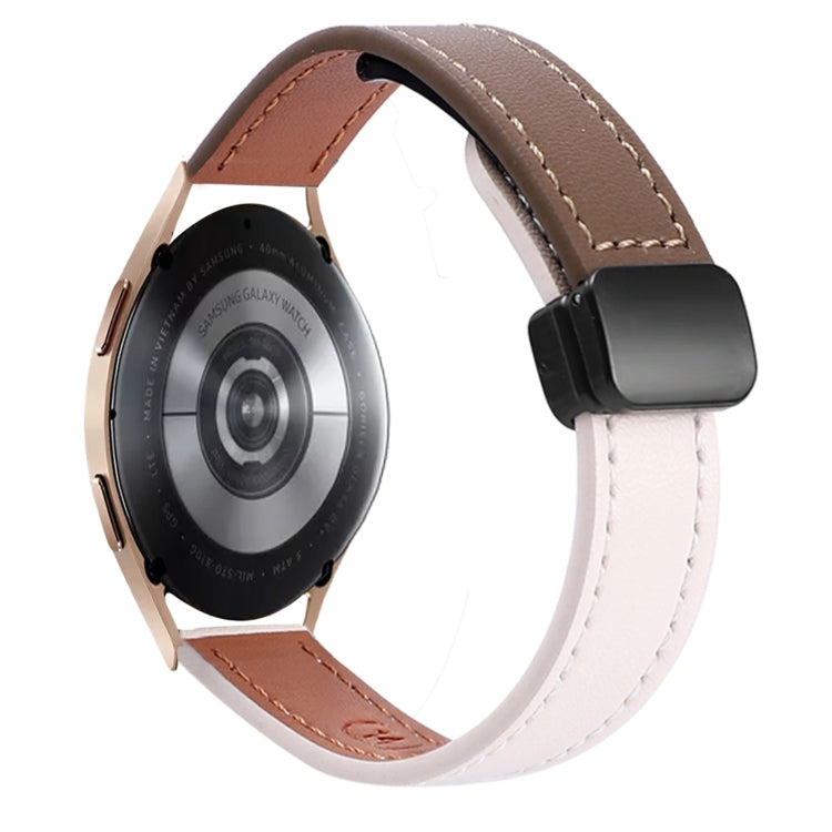 Slim Magnetic Buckle 20mm Microfiber Leather Watch Band, For Samsung Galaxy Watch 4  40 / 44mm, For Samsung Galaxy Watch 4 Classic 42 / 46mm
